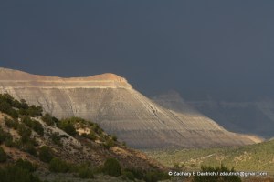 storm and mesas at sunset / western CO
